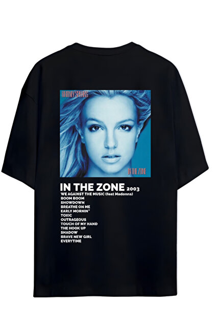 【レアデザイン】BRITNEY SPEARS ライブTシャツ ブラック SVART WEAR BRITNEY SPEARS IN THE ZONE SIRT VE GÖĞÜS TASARIMLI