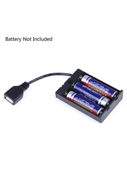 Onesize 1pcs Safe And Durable 3*AA 65x45x15mm Battery Case With USB Port For Building Blocks