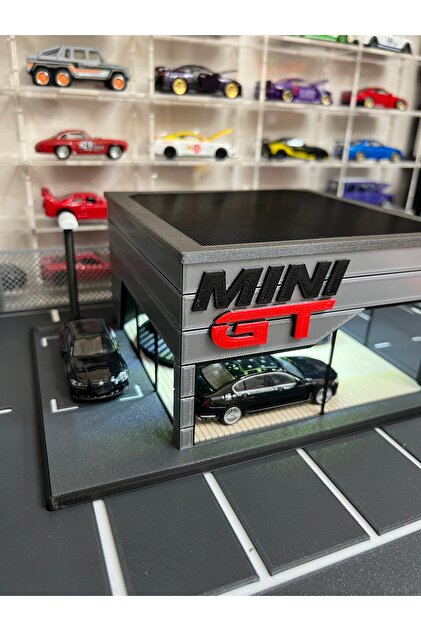 Figure Mood 1/64 Mini GT Nissan Işıklı Showroom Diorama Diecast