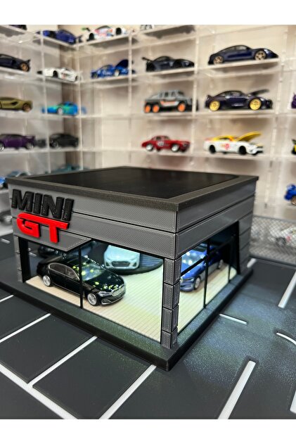 Figure Mood 1/64 Mini GT Nissan Işıklı Showroom Diorama Diecast
