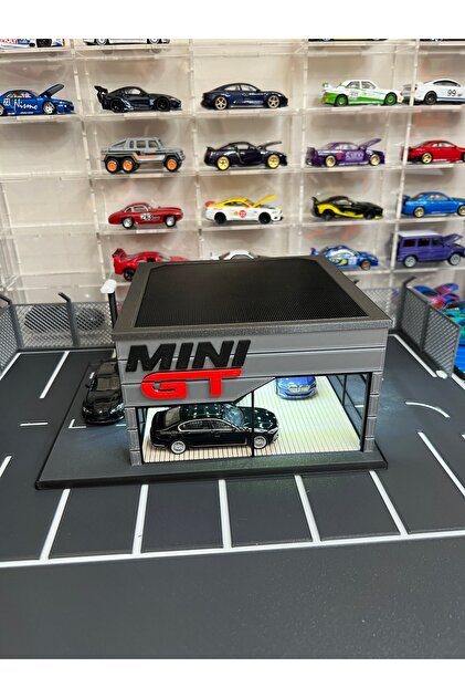 Figure Mood 1/64 Mini GT Nissan Işıklı Showroom Diorama Diecast