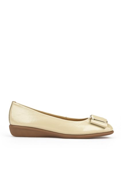 , Women's Genuine Leather Comfort Ballerinas 1511050Z22212 Beige