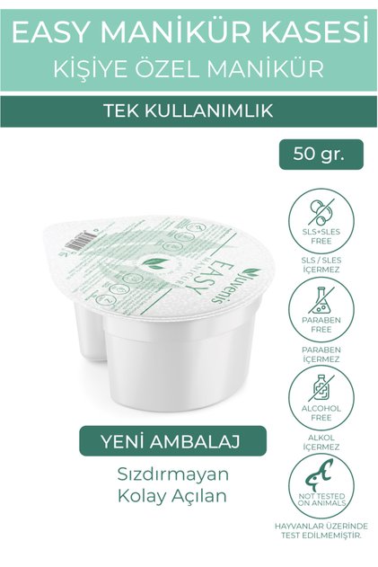 Tırnak Bakımı Kişiye Özel Tek Kullanımlık Manikür Kasesi Hijyenik Manikür Suyu 50gr