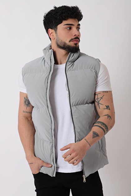 Stand Collar Iron Zipper Nova Vest Vks_60325