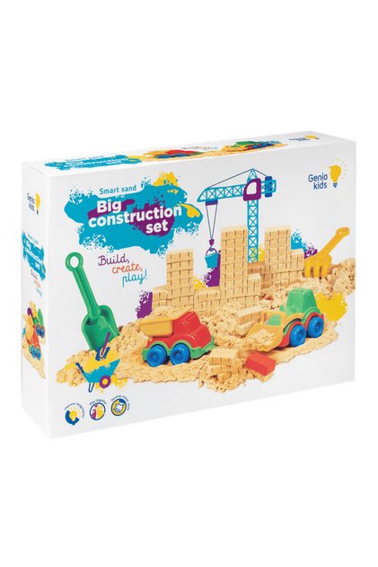 Κινητική άμμος Genio Kids Genio Kids οχήματα εργοταξίου, 1 kg