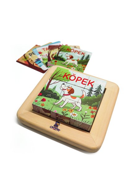 Animal Wooden Cube Puzzle