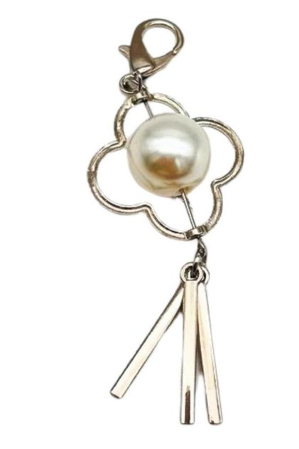 Angel Bag Accessory Silver Color Bag Ornament (Clover Pearl Beaded)