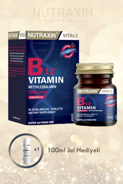 B12 Vitamin 1000Mcg 60 Tablets (Methylcobalamin) Dilalty & 100 ml Facial Cleansing Gel