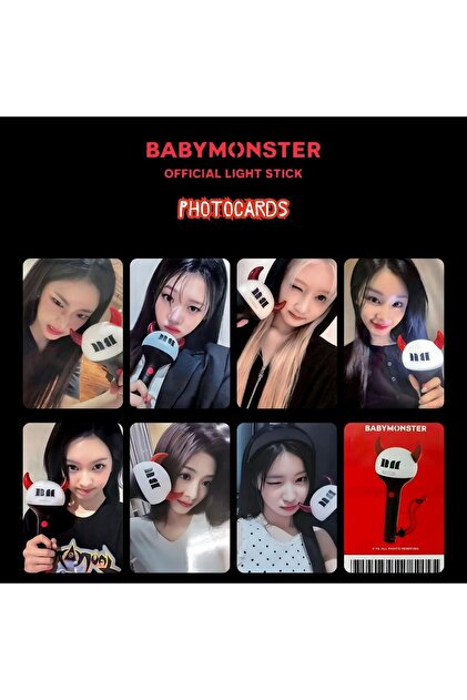 Kpop Dünyasi BABYMONSTER '' Lightstick '' Photocards Set - Fiyatı