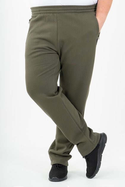 Plus Size Men's Straight Leg Light Khaki- Sweatpants