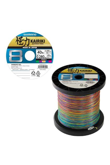 shimano Kairiki 8X 3000 Mt 0.28mm İp Misina Multi Color - Fiyatı