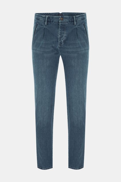 LACİVERT LOOSE PİLELİ JEAN PANTOLON