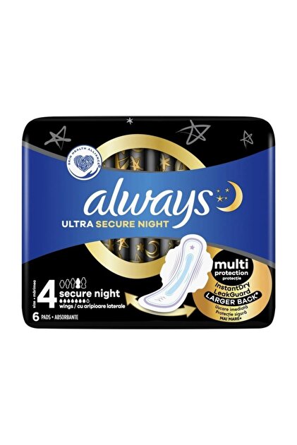 Absorbant Always Ultra Secure Night Extra, 6 bucăți
