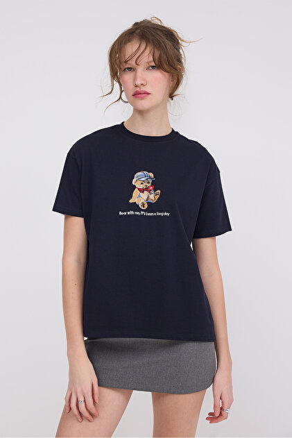 Addax Ayıcık İşlemeli T-shirt P10405-J9 - Fiyatı, Yorumları