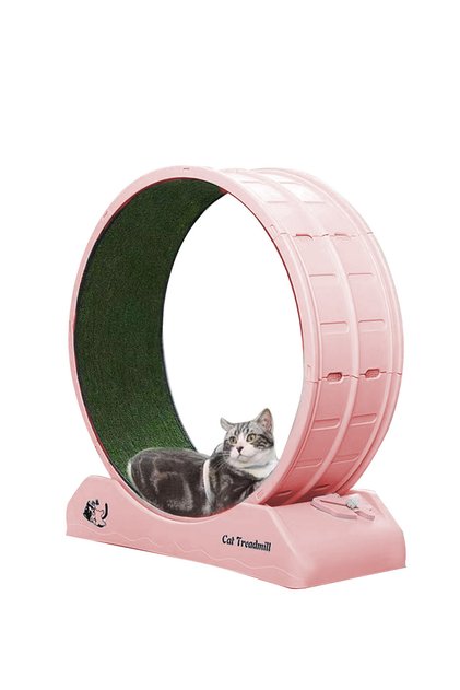 Cat Treadmill Cat Exercise Wheel for Fitness and Health Suits for Most Cats(Pink)