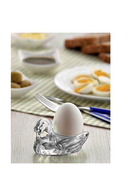 3-Piece Swan Figured Egg Bowl Acrylic