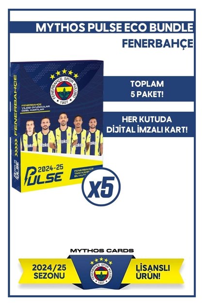 Eco Bundle - Fenerbahçe - Pulse Football Player Cards 2024/25 -5 Pack