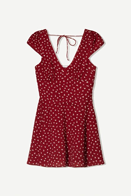 navy and hot pink dress Bev Printed Midi Dress main image 1