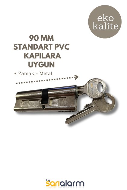 Pvc ve Alüminyum Kapılar İçin Kilit Göbeği Barel (Eko) 90mm