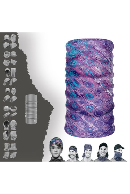 Ebru Art Themed Seamless Tube Neck Collar Buff Buff Bandana Hair Band
