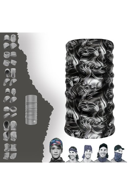 Skull Funky Web Buff Buff Tub fără sudură Gât Bandana