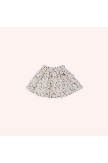 Girl's White Floral Patterned Skirt