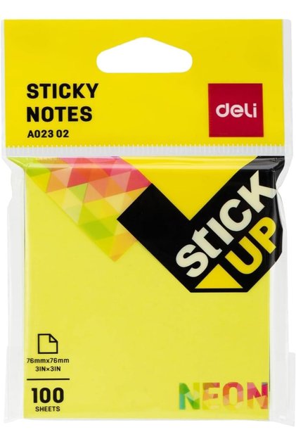Sticky Notes 100 Sheets, 3 Inch x 3 Inch Size, Assorted Colors