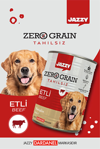 JAZZY Zero Grain Yetişkin Köpek Etli 380 gr X 6 Adet - Fiyatı