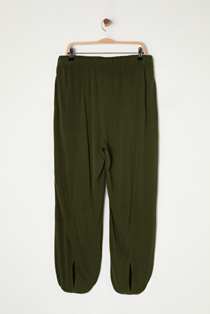 Trendyolmilla Curve Haki Modal Yumuşak Dokulu Havuç/Şalvar Fit