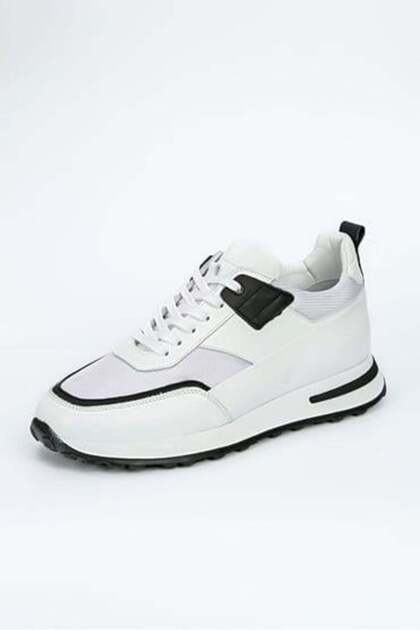 Enrico Genuine Leather Handmade Men's White Sneaker Shoes