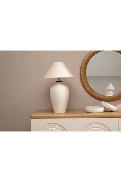 Talia Dokulu Terracotta Abajur