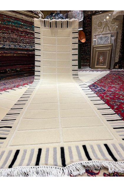 El Dokuma Nepal Halısı Birinci Sınıf Kalite Ebat 300x80
