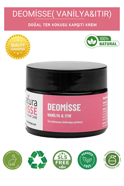 naturamisse Doğal Koltuk Altı Kremi 50 ml Deomisse (VANİLYA-ITIR