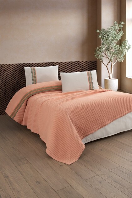 Tivoli Double 4-Piece Pool Pique Set - Dowry & Gift Pique - Valerie-Apricot