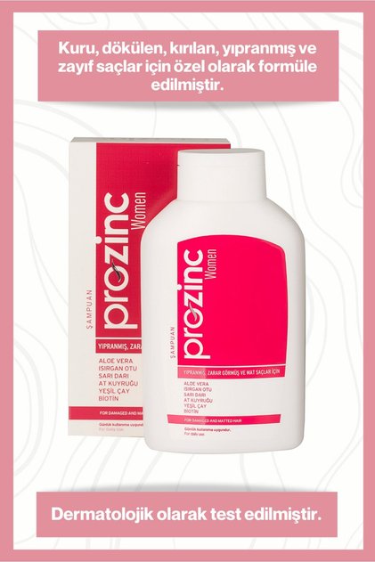 Prozinc Women Yıpranmış, Işlem Görmüş Saçlar Için Nemlendirici Ve