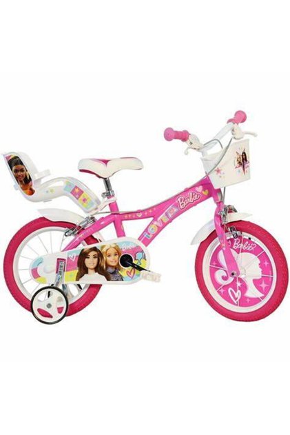 Dětské kolo 14" - Růžová Barbie