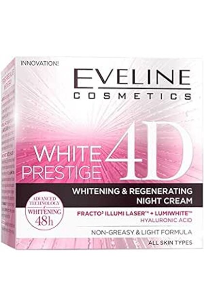 Eveline Cosmetics Evenline Cosmetics White Prestige 4D Intensive Whitening Night Cream, 50 Ml