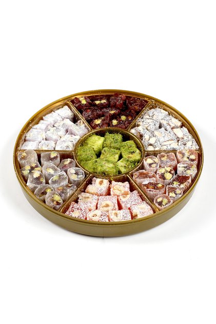 Çifte Kavrulmuş Karışık Yuvarlak Fitil Lokum (500g)