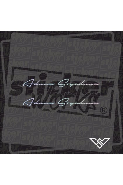2Pcs Handwritten Hologram Sticker