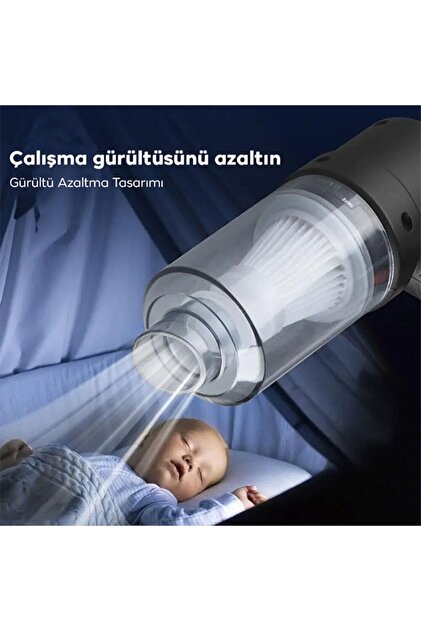 FİOPLUS 7500 PA Portatif Vakumlu Üflemeli Mini Araç Süpürgesi