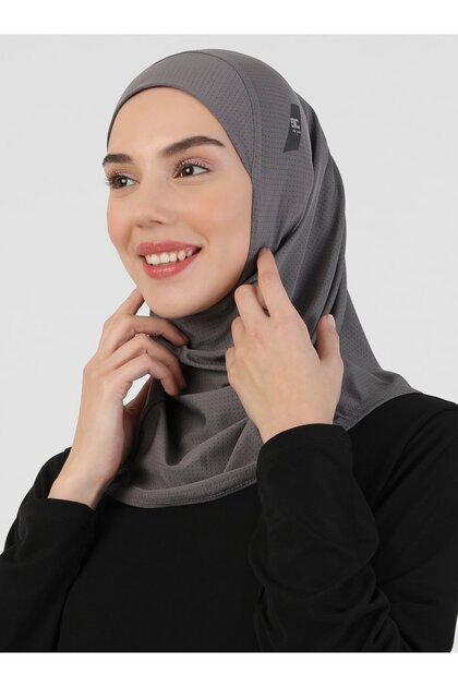 Pro Sport Hijab Bone - Porous Micro Fabric - Dark Gray - (St051), (Id 7805127)