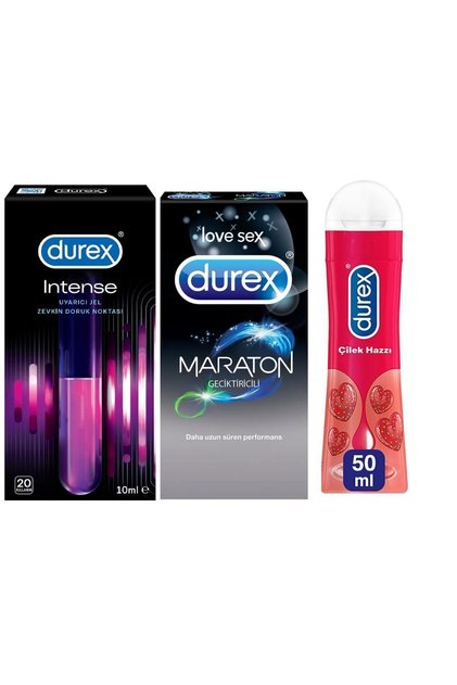 Intense Uyarıcı Jel Maraton Prezarvatif 10 Lu Çilek Kayganlaştırıcı