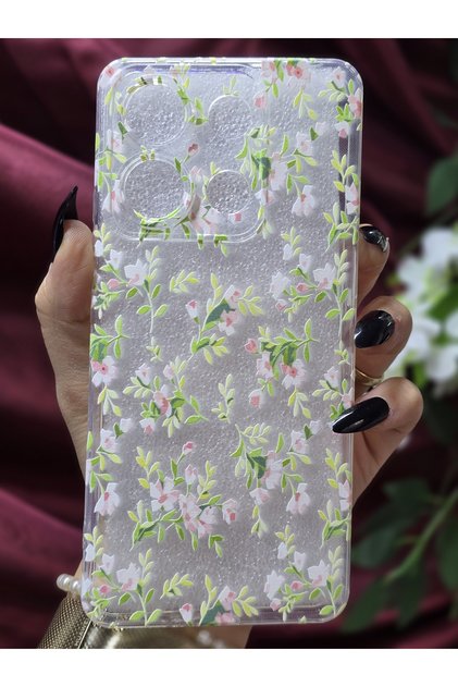 Xiaomi Redmi Note 13 Compatible Patterned Transparent Silicone Phone Case