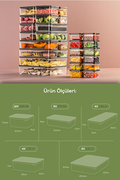 Vienev 30'lu Buzdolabı Düzenleyici Organizer Mikrodalgaya Uygun