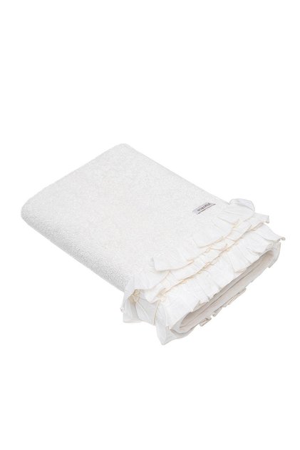 Miranda Bath Towel 100% Organic Cotton Frilly Cream 80X150 cm