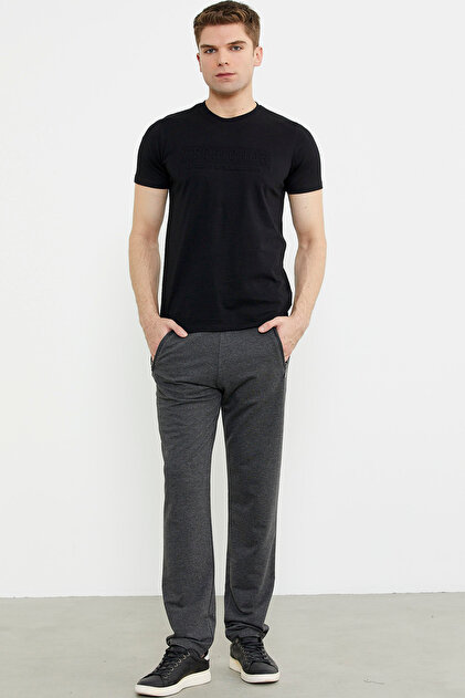 Single Bottom Tracksuit with Zipper Pocket - Anthracite