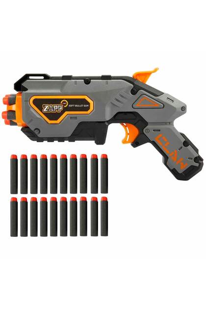 20 Mermili Sünger Dart Atan Silah 28 Cm Gri