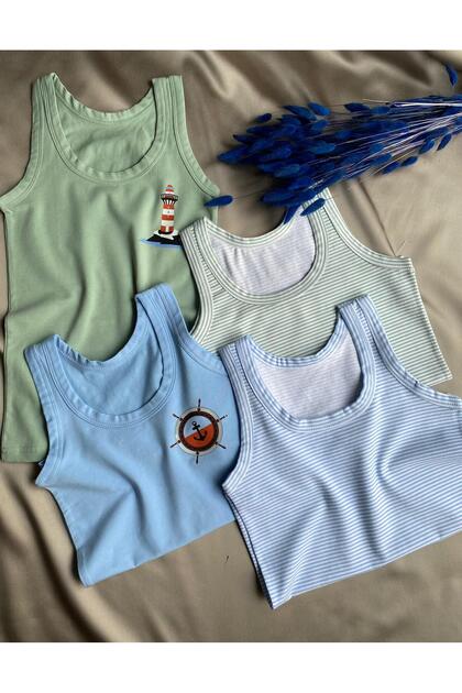Sealer 4-Pack, Sailor Boy, Cotton Soft Undershirt-Tshirt Set