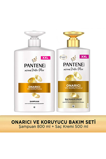 Pro-V Onarıcı & Koruyucu Saç Bakım Seti: Zayıf ve Yıpranmış Saçlar İçin Şampuan ve Saç Bakım Kremi