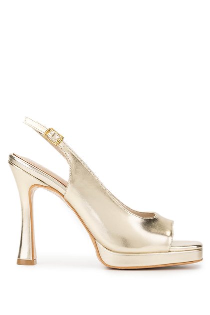 Women's Vegan Gold Heeled Shoes